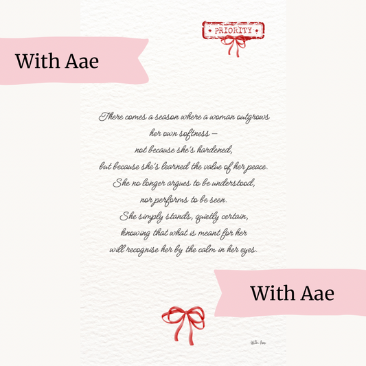 Woman Becoming – Digital Endearing Message (Instant Download, Poetic PNG Print)