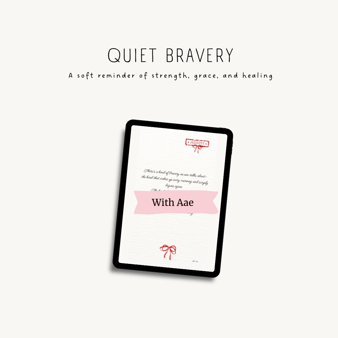 Mockup of Quiet Bravery 
Later