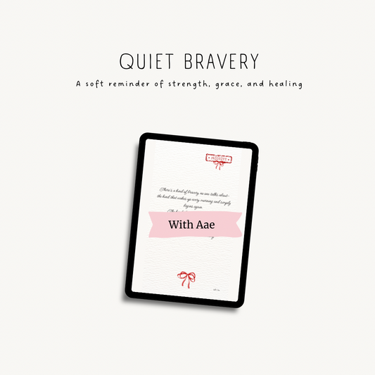 Mockup of Quiet Bravery 
Later